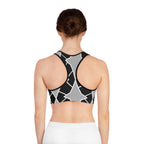 Geometric Print Sports Bra for Activewear