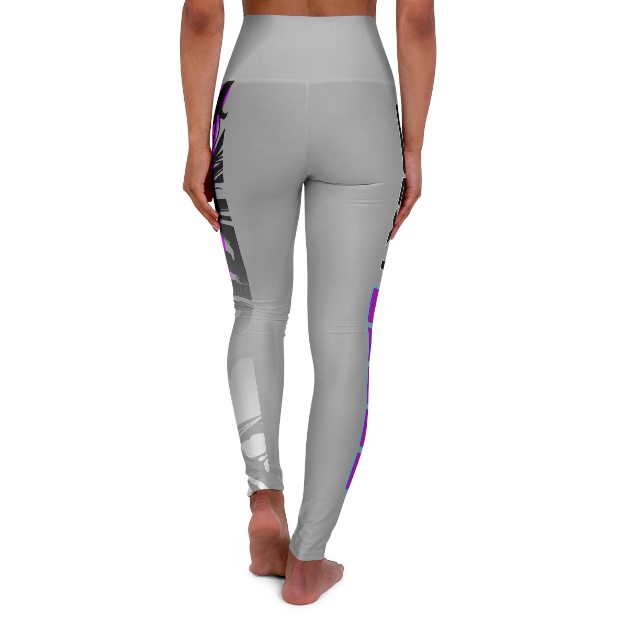High-Waisted Yoga Leggings — All-Over Print High Waisted Yoga Leggings Sexy Naked