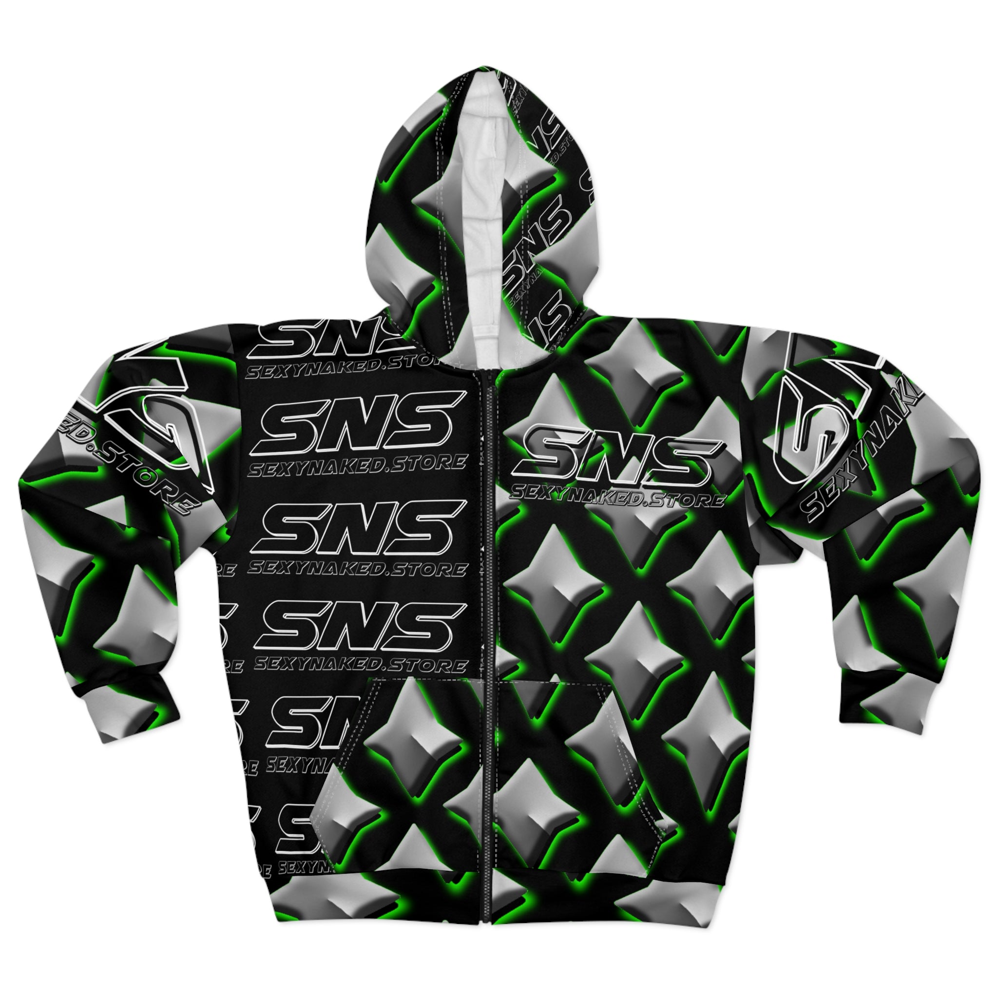 Sleek Unisex Zip Hoodie – Stylish All-Season Streetwear, Sexy Naked Gear