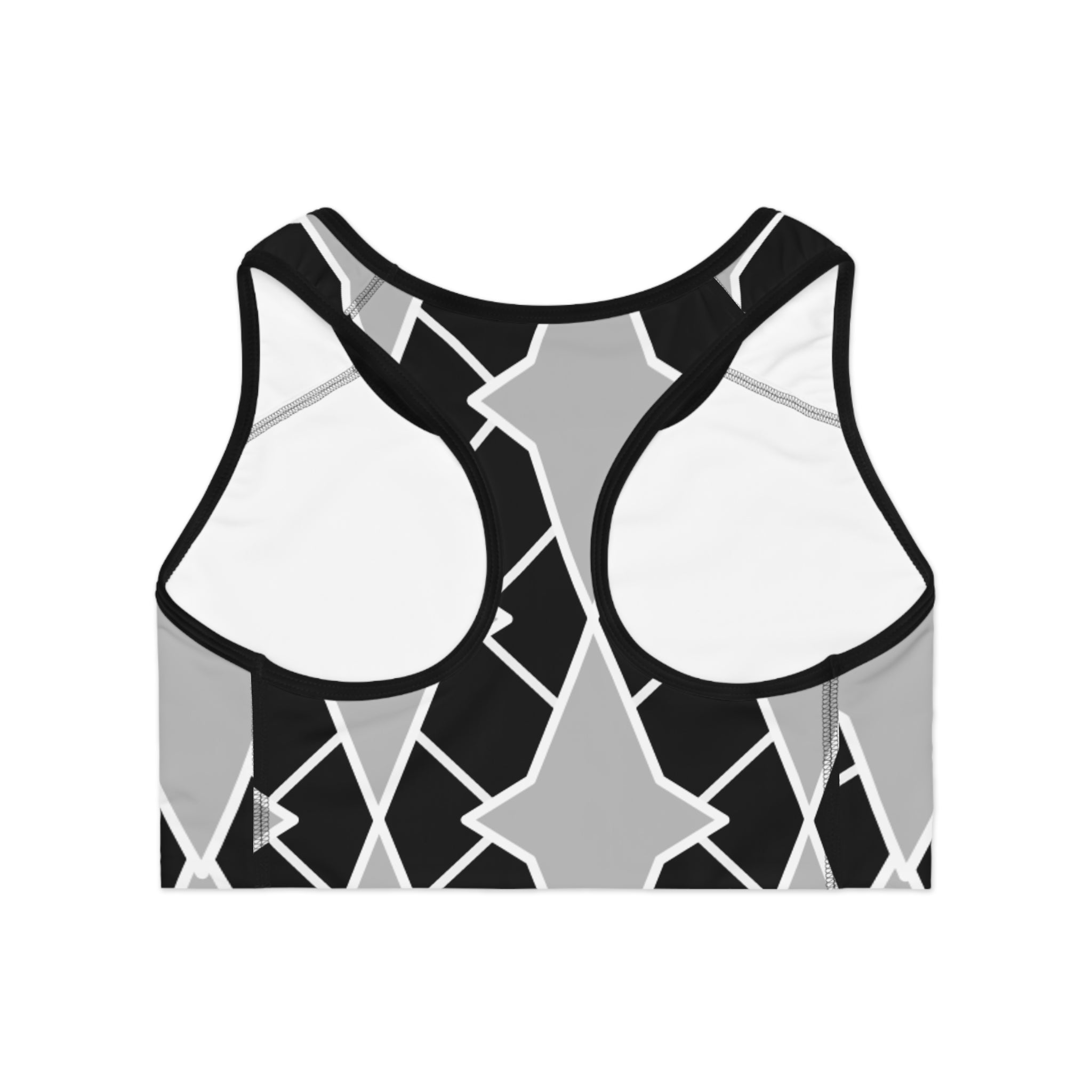 Geometric Print Sports Bra for Activewear
