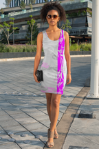 Floral Racerback Summer Dress | Casual Chiffon Dress, Beachwear, Vacation Outfit, Gift for Her, Spring Fashion