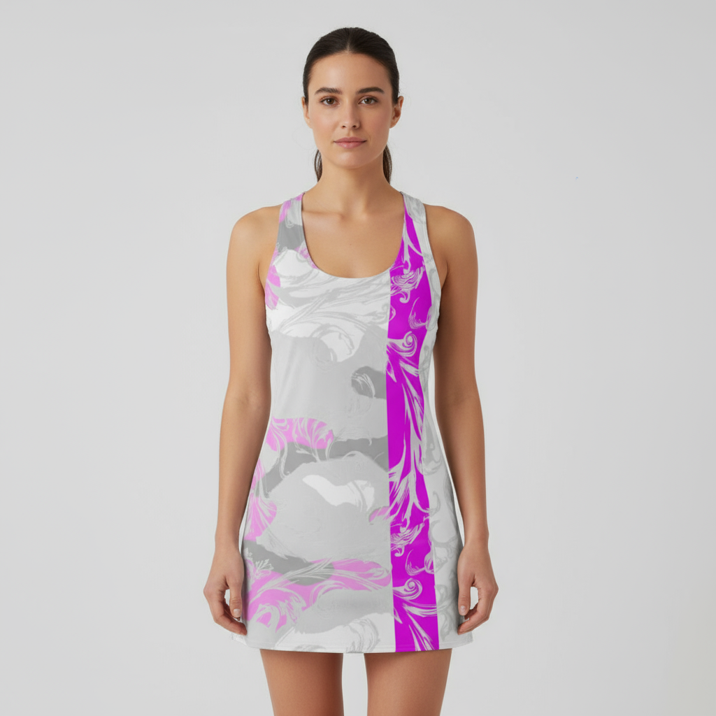 Floral Racerback Summer Dress | Casual Chiffon Dress, Beachwear, Vacation Outfit, Gift for Her, Spring Fashion