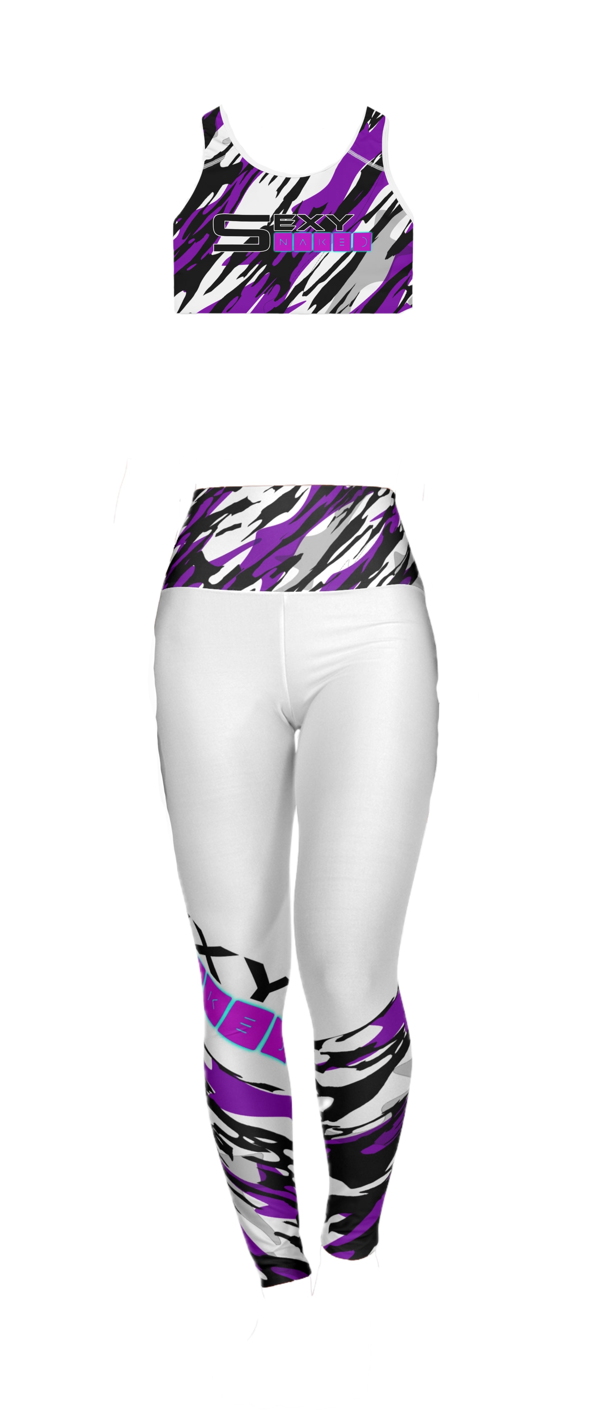 Abstract Camo Sports Bra