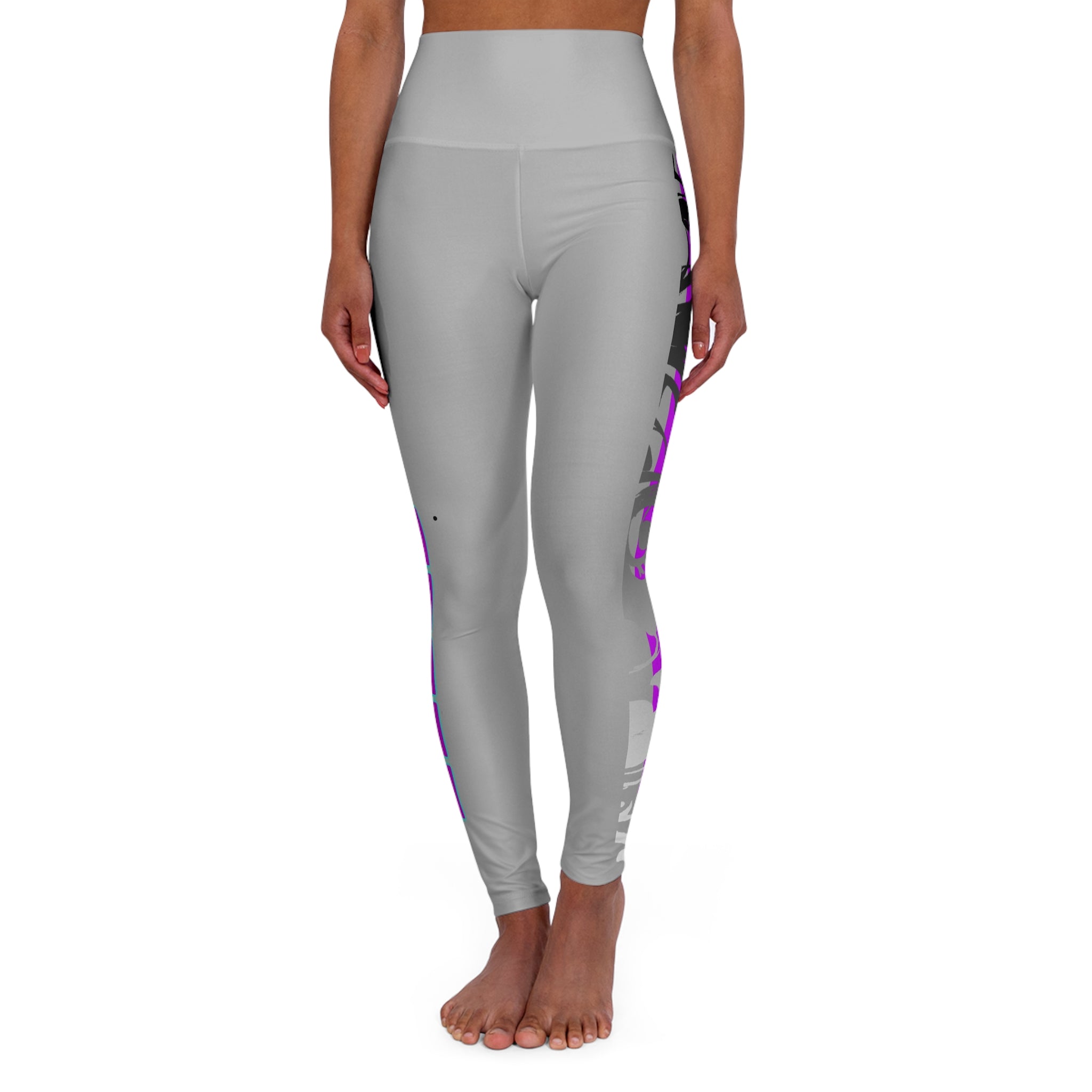 High-Waisted Yoga Leggings — All-Over Print High Waisted Yoga Leggings Sexy Naked
