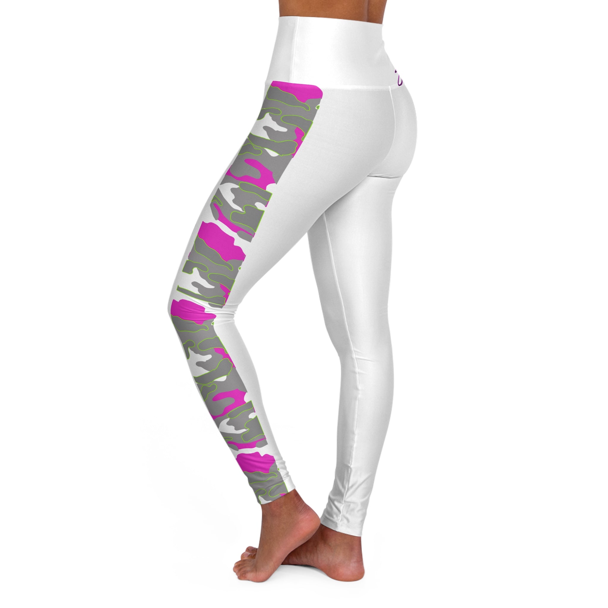 Pink Camo High-Waisted Yoga Leggings — Women's Activewear for Yoga & Athleisure