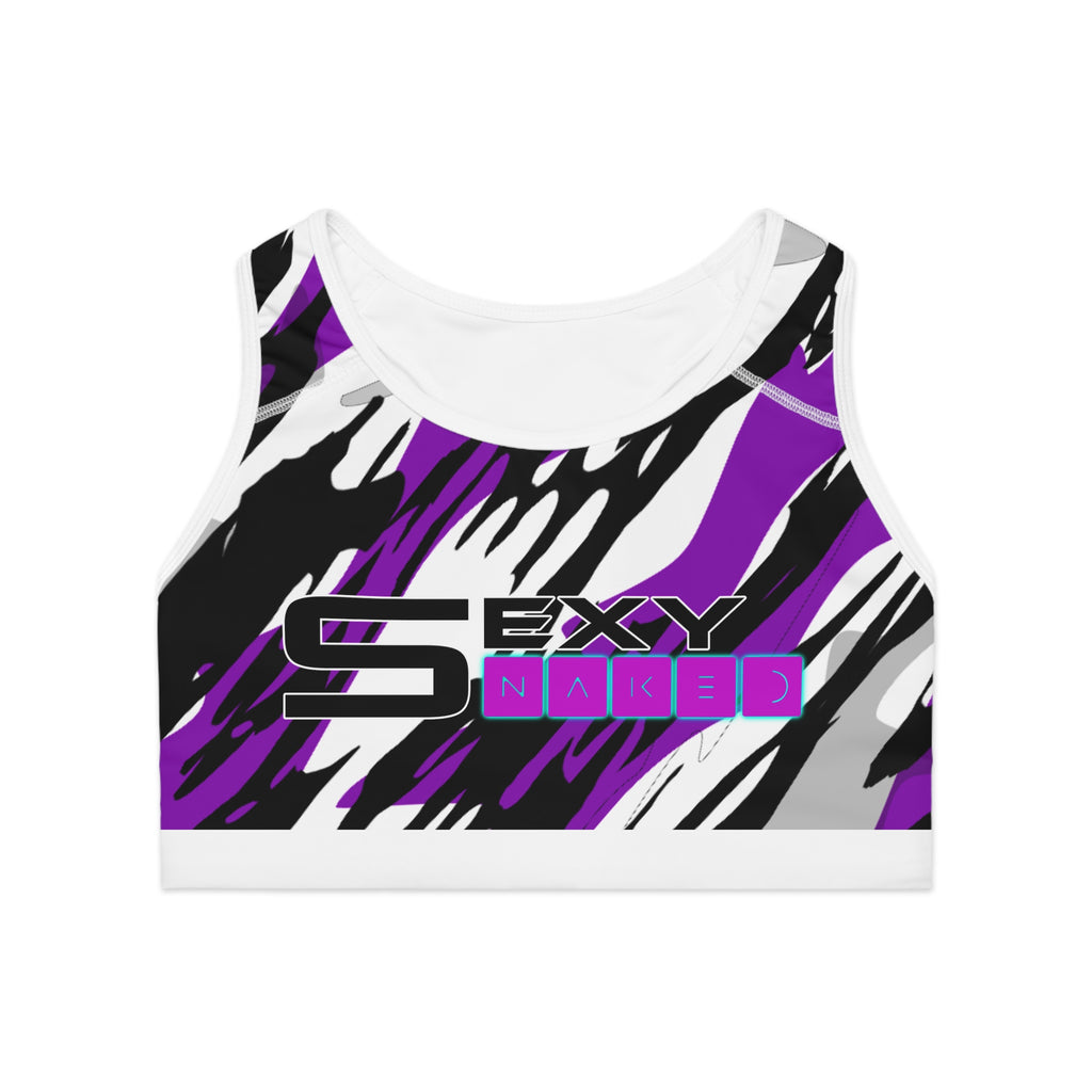 Abstract Camo Sports Bra