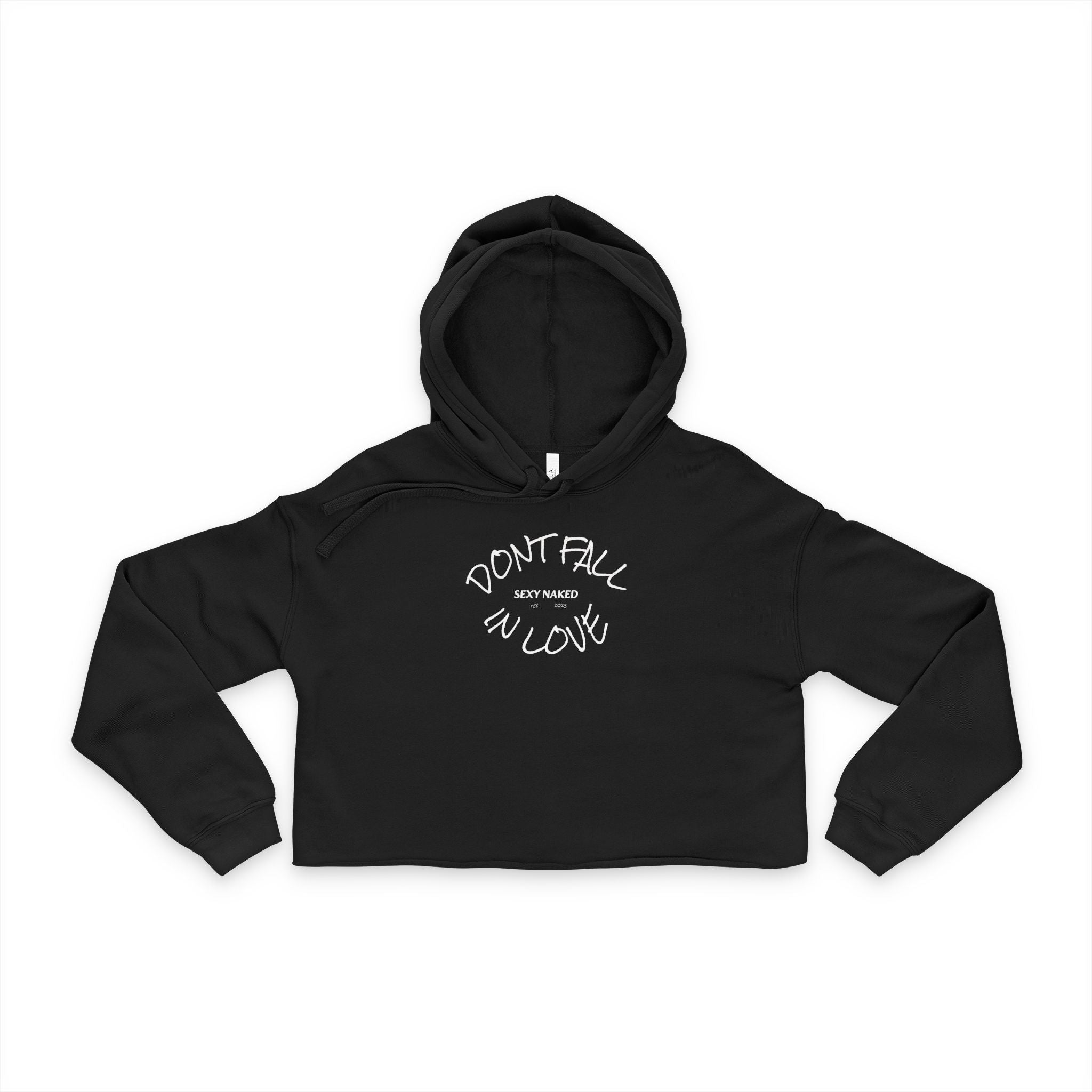 Queen Heart Cropped Hoodie — Women's Graphic Cropped Hoodie Sexy Naked